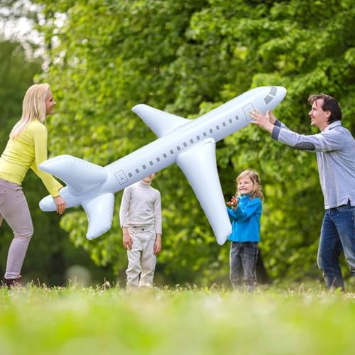 Pastoralist Aufblasbares Flugzeug für Kinder, 300 cm PVC -Flugzeug mit Luftventil, Bildung und dekoratives Spielzeugflugzeug für Zuhause, Kindergarten, Kindergarten von Pastoralist