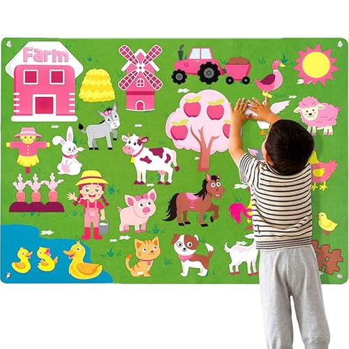 Pastoralist Filz Story Board Farm-Themen 41 x 29, 5 Zoll Filzboard für Kleinkinder mit grommeten pädagogischen fantasievollen Cartoon für Heim, Vorschule, Kleinkindaktivitäten, Weihnachtsdekorationen Pastoralist Filz Story Board Farm-Themen 41 x 29, 5 Zoll Filzboard für Kleinkinder mit grommeten pädagogischen fantasievollen Cartoon für Heim, Vorschule, Kleinkindaktivitäten, Weihnachtsdekorationen von Pastoralist