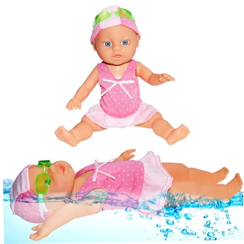 Schwimmen Babypuppe mit beweglicher Gelenk niedlich realistischer wasserdichte Babypuppe mit abnehmbarem Anzug Batteriebetrieben interaktiver Wasserspielzeug für Poolbadewanne, keine Batterie, Schwim von Pastoralist