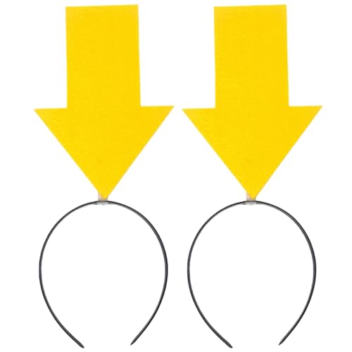 Stirnband, 2pcs Pfeil Stirnband lustige Stirnbänder mit gelbem Pfeil Haar Reifen lustige Party für Mädchen Kleid Hair Accessoires für Party, Bühnenperformance, Halloween von Pastoralist