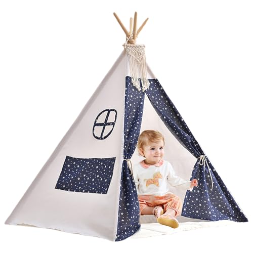 Teepee Zelt für Kinder Sternenmuster Kinder Spielen Zelt mit Türvorhang & Skylight 31.5 x 31, 5 x 43 Zoll Baumwollbeinkind mit Quasten für Innen, Spiel, Indoor Teepee Zelt für Kinder Sternenmuster Kinder Spielen Zelt mit Türvorhang & Skylight 31.5 x 31, 5 x 43 Zoll Baumwollbeinkind mit Quasten für Innen, Spiel, Indoor von Pastoralist