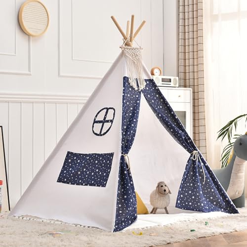 Teepee Zelt für Kinder Sternenmuster Kinder Spielen Zelt mit Türvorhang & Skylight 31.5 x 31, 5 x 43 Zoll Baumwollbeinkind mit Quasten für Innenräume, Weihnachtsdekorationen Teepee Zelt für Kinder Sternenmuster Kinder Spielen Zelt mit Türvorhang & Skylight 31.5 x 31, 5 x 43 Zoll Baumwollbeinkind mit Quasten für Innenräume, Weihnachtsdekorationen von Pastoralist