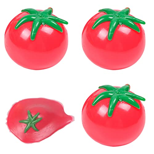 Tomaten -Squeeze Ball Imitation Tomaten Stressbällchen TPR Materialien Streich Wasser Requisiten Geschenke Spielzeug Kinder Ball 3pcs, Squishes von Pastoralist