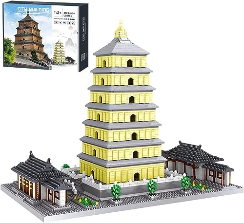 Architektur Modular Haus Bausteine, Chinesischer Alter Palast Architektur, 4925 Stücke Haus Bausteine Dayan-Pagode Architektur Modell (8185) von Pasyru