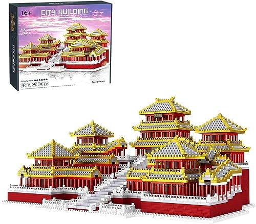 Architektur Modular Haus Bausteine, Chinesischer Alter Palast Architektur, 5184 Stücke Haus Bausteine Epang-Palast Architektur Modell (8019) von Pasyru