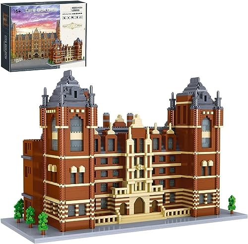 England Royal Academy of Music Architektur Bausteine Bausatz, 4823+Teile Weltberühmtes Gebäude Modellbausatz, Modular Haus Bausteine, Geschenk für Erwachsene und Kinder von Pasyru