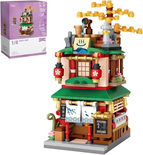 Modular Haus Architektur Modell, 399 Teile Modular Hot Springs Haus Architektur Modellbausatz, Puppenhaus Miniatur DIY Kit für Kinder, Modular Building Konstruktionsspielzeug Modular Haus Architektur Modell, 399 Teile Modular Hot Springs Haus Architektur Modellbausatz, Puppenhaus Miniatur DIY Kit für Kinder, Modular Building Konstruktionsspielzeug von Pasyru