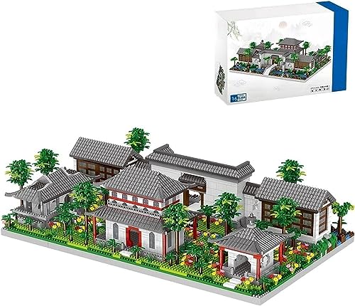 Pasyru Modular Haus Bausteine, 5304 Teile The Suzhou Gardens Modellbausatz, Chinesische Berühmte Architektur Mini Bausteine Bausatz, Kreatives Bauset für Erwachsene und Kinder von Pasyru