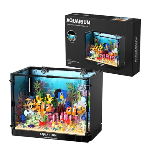 Pasyru Aquarium Baustein Bausatz, 568 Teile Aquarium Fish Tank Clownfisch Fisch Baustein Spielzeug, Kreative Geschenke für Kinder Erwachsene Pasyru Aquarium Baustein Bausatz, 568 Teile Aquarium Fish Tank Clownfisch Fisch Baustein Spielzeug, Kreative Geschenke für Kinder Erwachsene von Pasyru