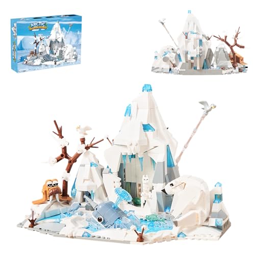 Pasyru Arktische Gletscher Bausteine Spielzeug Kit, 898 Teile Klemmbausteine Modular Spielzeug Modell, DIY Kreatives Eiswelt Architektur Modellbausatz, Geschenk für Kinder und Erwachsene Pasyru Arktische Gletscher Bausteine Spielzeug Kit, 898 Teile Klemmbausteine Modular Spielzeug Modell, DIY Kreatives Eiswelt Architektur Modellbausatz, Geschenk für Kinder und Erwachsene von Pasyru