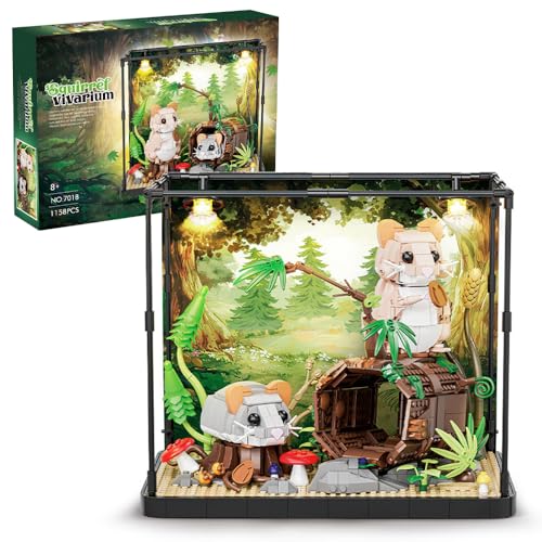 Pasyru Ökologischer Tank Baustein Bausatz, 1158 Teile Ökologisches Hamsterbecken Baustein Spielzeug, Kreative Ökologischer Tank Modellbausatz, Kreative Geschenke für Kinder Erwachsene von Pasyru