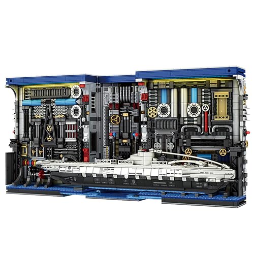 Pasyru Submarine Schiff Bausteine, 3466 Teile U-Boot Fabrik-Buchstützen Klemmbausteine Modell Bausatz, MOC Militär-U-Boot-Modellbausatz mit Lichtern, Konstruktionsspielzeug Geschenk für Erwachsene Pasyru Submarine Schiff Bausteine, 3466 Teile U-Boot Fabrik-Buchstützen Klemmbausteine Modell Bausatz, MOC Militär-U-Boot-Modellbausatz mit Lichtern, Konstruktionsspielzeug Geschenk für Erwachsene von Pasyru
