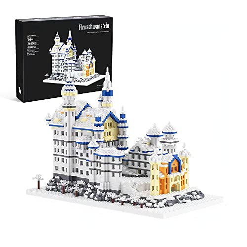 Pasyru Schloss Neuschwanstein Architektur Bausteine Bausatz, 4200+Teile Weltberühmtes Gebäude Modell Spielzeug, Modell zum Bauen Lernspielzeug für Kinder und Erwachsene (Z61069) von Pasyru