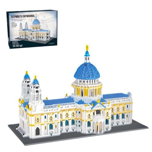 Pasyru St. Pauls Kathedrale Architektur Bausteine Bausatz, 7053+Teile Weltberühmtes Gebäude Modell Spielzeug, Modell zum Bauen Lernspielzeug für Kinder und Erwachsene (HS8650) von Pasyru