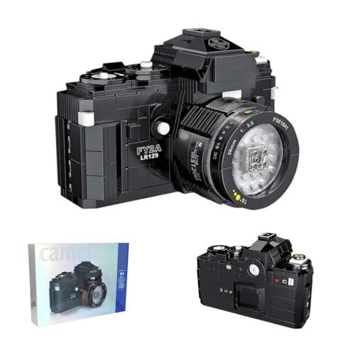 Technik Kreativ Digital Kamera Bausteine Bausatz, 627 Teile SLR Camera Bausteine Spielzeug, Retro Digitalkamera Bausteine Modellbausatz (00844) von Pasyru