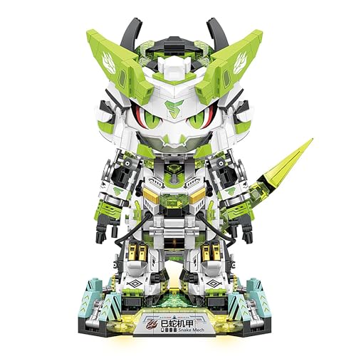 Technik Mecha Schlange Bausteine Kit, 1398 Teile Klemmbausteine Mecha Schlange Modular Spielzeug Modell, DIY Kreatives Architektur Modellbausatz Mit Displaysockel, Geschenk für Kinder und Erwachsene Technik Mecha Schlange Bausteine Kit, 1398 Teile Klemmbausteine Mecha Schlange Modular Spielzeug Modell, DIY Kreatives Architektur Modellbausatz Mit Displaysockel, Geschenk für Kinder und Erwachsene von Pasyru