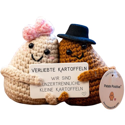 Verliebte Kartoffeln© | Romantisches Geschenk | Sie & Er | Paaridee | Valentinstag Hochzeit Jahrestag | Ich liebe dich | Beziehungssouvenir | Mann Frau Verlobte | Herzfest Überraschung Liebe von Patate Positive