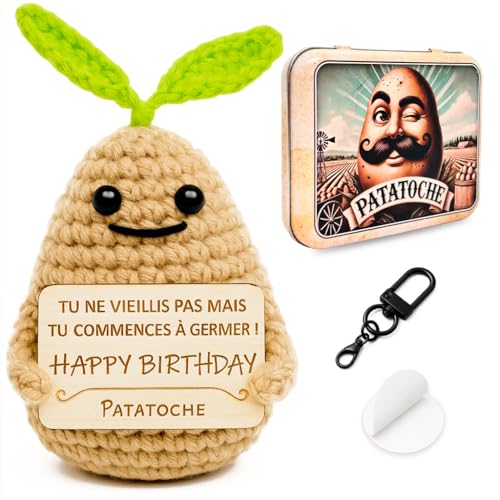 Patatoche | Originelles Geburtstagsgeschenk | Geschenkidee für Damen Herren Kinder | Niedliches handgestricktes Plüschtier | Humor-Nachricht | personalisiertes NFC-Andenken | Lustiges & berührendes Patatoche | Originelles Geburtstagsgeschenk | Geschenkidee für Damen Herren Kinder | Niedliches handgestricktes Plüschtier | Humor-Nachricht | personalisiertes NFC-Andenken | Lustiges & berührendes von Patatoche