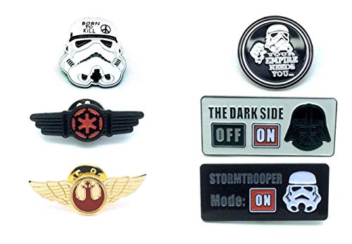 Darth Vader Galactic Imperial Stormtrooper Tie Fighter Cosplay Metall Pin Badge Set von 6 von Patch Nation