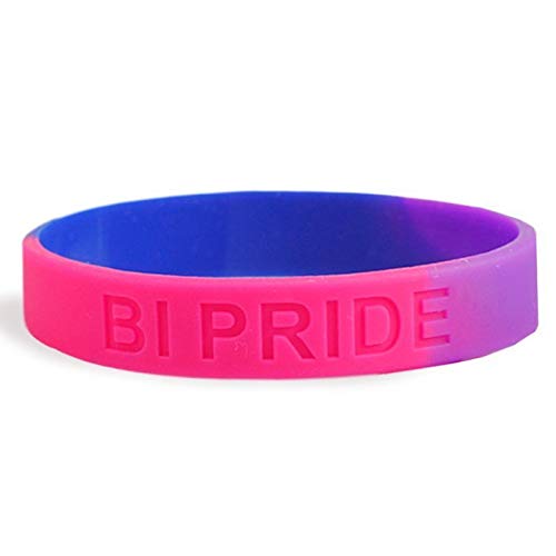 Patch Nation Bisexual Gay Bi Pride Lesbian LGBT Fusionieren Flagge Silikon Armbänder von Patch Nation