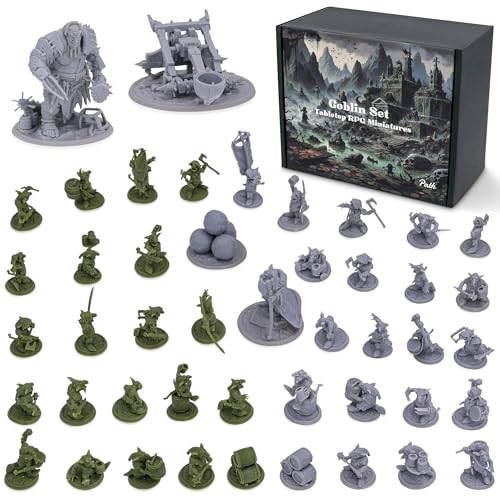Path Gaming Fantasy Goblins Set für DND-Miniaturen, Figuren, RPG, 28 mm, Dungeons und Dragons, Unbemalt, Monster-Miniaturen, Tisch-Miniaturen von Path Gaming