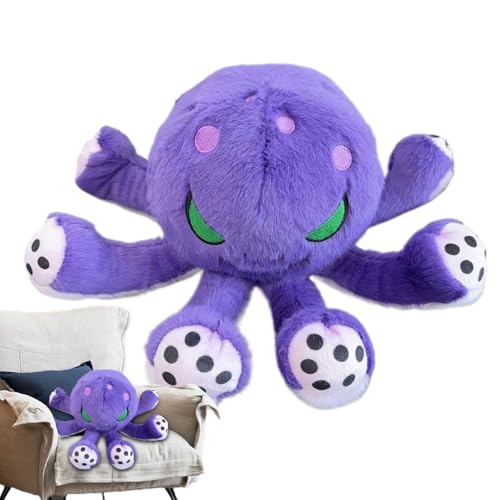 Patifirst Cartoon Kraken Plushtier - Emotionales Beruhigendes Begleiter Stofftier Cartoon Puppe - Realistische Tischsee Tier Oktopus Plüschtier,Für Frauen Kinder Mädchen Teens Erwachsene von Patifirst