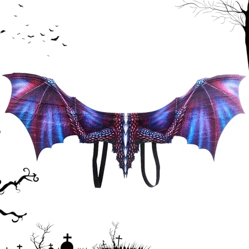 Patifirst Drachenkostüm | Drachenflügel Halloween - Vliesstoff Flügel Für Halloween Tiermotiv Mittelalterfest Karneval Für Kinder Und Erwachsene von Patifirst