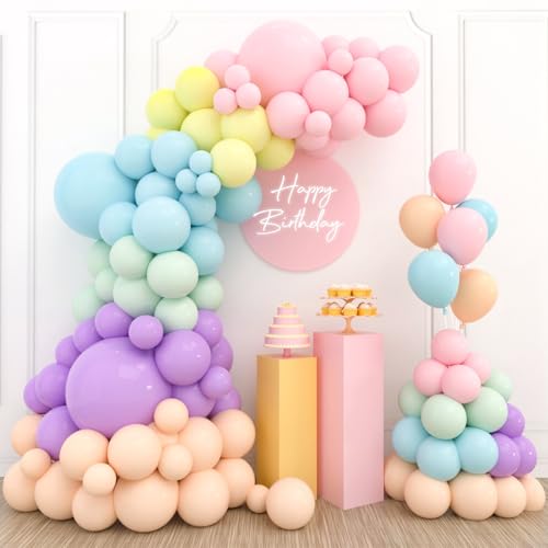 Pastell Luftballons 110 Stück Pastell Ballon Girlande, Pastell Party Ballons für Geburtstagsfeier Kinderparty, Babyparty, Gender Receal, Baby Shower Dekoration (Pastell Luftballons 18/12/10/5 Zoll) Pastell Luftballons 110 Stück Pastell Ballon Girlande, Pastell Party Ballons für Geburtstagsfeier Kinderparty, Babyparty, Gender Receal, Baby Shower Dekoration (Pastell Luftballons 18/12/10/5 Zoll) von Patimate
