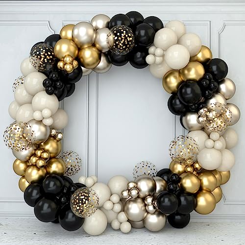 Luftballon Girlande Schwarz Gold Beige, 152 Stück Luftballons Geburtstag Schwarz Beige Gold und Konfetti Ballons, Schwarz Gold Ballon Girlande for Geburtstagsdeko,Hochzeit, Deko Geburtstag Ruhestand Luftballon Girlande Schwarz Gold Beige, 152 Stück Luftballons Geburtstag Schwarz Beige Gold und Konfetti Ballons, Schwarz Gold Ballon Girlande for Geburtstagsdeko,Hochzeit, Deko Geburtstag Ruhestand von Patimate