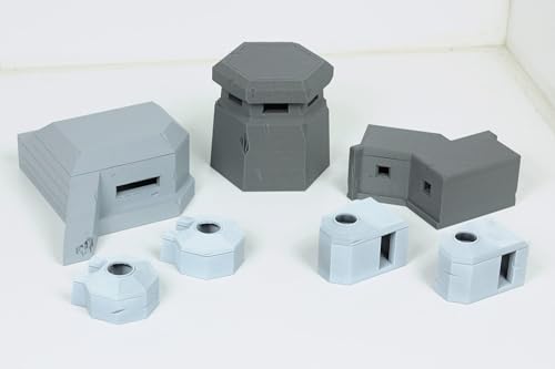 Atlantikwall Bunker Set (7 Bunker) Tabletop Wargaming WW2 Gelände - 15mm - 20mm - 28 - Miniatur 3D Gedrucktes Modell (20mm) von Patrick Miniatures