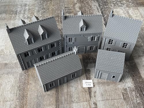 Französisches Dorfset in der Normandie (Band 1) - Tabletop-Wargaming-Gelände aus dem 2. Weltkrieg | 15 mm, 20 mm, 28 mm, Miniatur-3D-gedrucktes Modell (28mm) von Patrick Miniatures