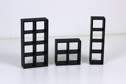 Modernes Kubisches Bücherregal-Set – 1:12 Maßstab Puppenhausmöbel (Weiss) von Patrick Miniatures