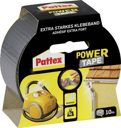 Pattex PT1DS Gewebeklebeband Power Tape Silber (L x B) 10m x 50mm 1St. von Pattex