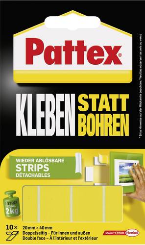 Pattex PXMS1 PXMS1 Doppelseitiges Klebeband (L x B) 40mm x 20mm 10St. von Pattex