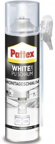 Pattex White Line Montageschaum Herstellerfarbe Weiß PUW50 500ml von Pattex