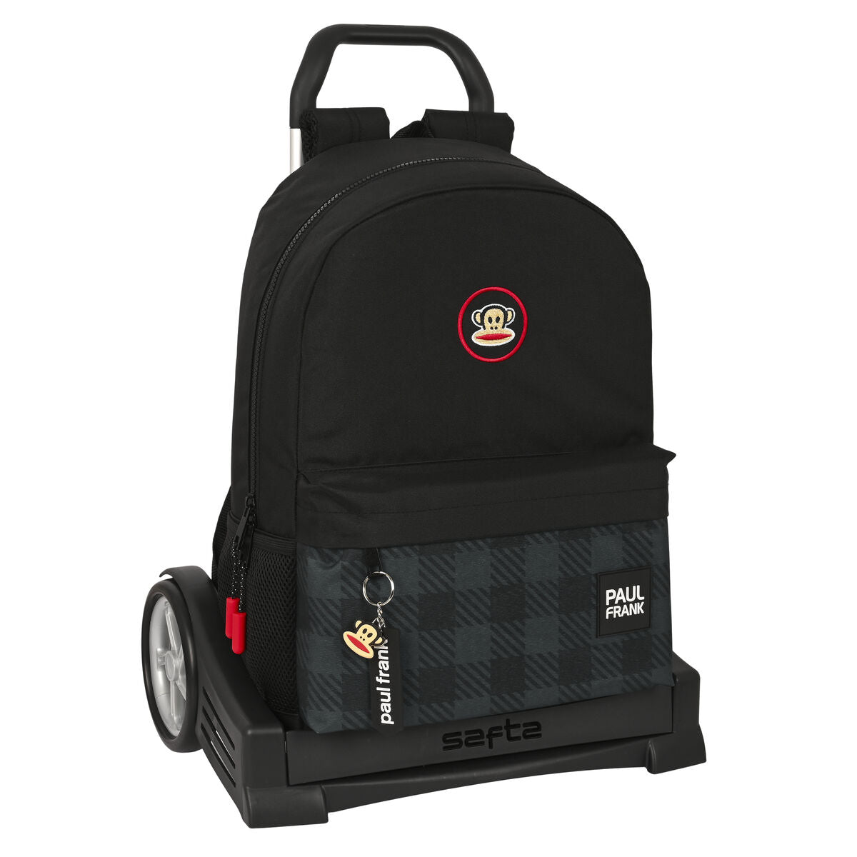 Schulrucksack mit Rädern Paul Frank Campers Schwarz (30 x 46 x 14 cm) von Paul Frank