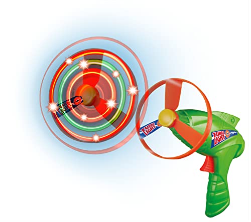Paul Günther 1691 - Turbo Light Propeller-Spiel, leuchtendes Fangspielzeug mit LEDs und Startpistole, Rotordurchmesser ca. 27 cm, Flugmodell für Kinder ab 5 Jahren von Günther Flugspiele