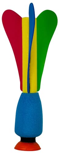Paul Günther 1554 - Wurfspiel Speed Rocket, ca. 21,5 x 12 cm groß, Rakete haftet an glatten Oberflächen, toller Spielspaß für Kinder ab 3 Jahren, für drinnen und draußen, ideal als Geschenk von GÜNTHER FLUGSPIELE