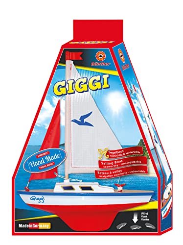 Günther Flugspiele 1827 - Segelboot Giggi, ca. 24 x 32 cm, Segeljolle mit einstellbarem Großsegel, lackiertem Holzdeck und Speziallackierung, für die Badewanne, Gartenteich und Badesee Günther Flugspiele 1827 - Segelboot Giggi, ca. 24 x 32 cm, Segeljolle mit einstellbarem Großsegel, lackiertem Holzdeck und Speziallackierung, für die Badewanne, Gartenteich und Badesee von GÜNTHER FLUGSPIELE