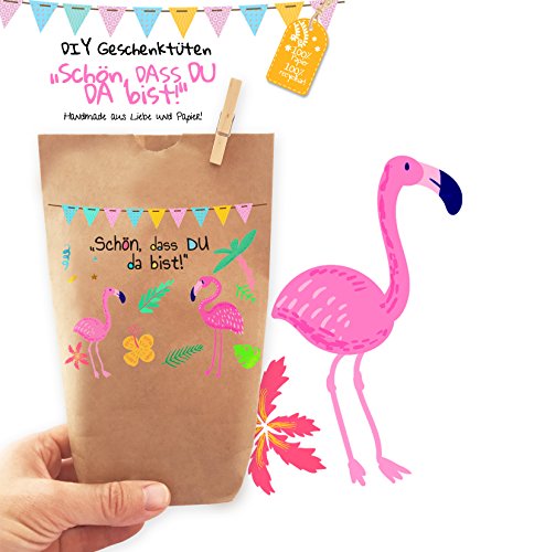 6x wunderschöne FLAMINGO Geschenktüten - Tüten liebevoll bedruckt aus Kraftpapier, zum Verpacken von Geschenken Gastgeschenken Mitgebsel Giveaways Kindergeburtstag Hochzeit Party. 100% recyclebar! 6x wunderschöne FLAMINGO Geschenktüten - Tüten liebevoll bedruckt aus Kraftpapier, zum Verpacken von Geschenken Gastgeschenken Mitgebsel Giveaways Kindergeburtstag Hochzeit Party. 100% recyclebar! von Paul´s Papierfabrik