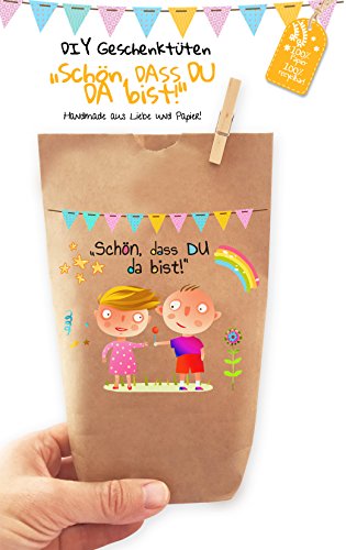 Paul´s Papierfabrik 6X wunderschöne Boy & Girl Geschenktüten - aus Kraftpapier, zum Verpacken von Geschenken, Gastgeschenken, Mitgebsel, Giveaways, Kindergeburtstag, Hochzeit. 100% recyclebar! Paul´s Papierfabrik 6X wunderschöne Boy & Girl Geschenktüten - aus Kraftpapier, zum Verpacken von Geschenken, Gastgeschenken, Mitgebsel, Giveaways, Kindergeburtstag, Hochzeit. 100% recyclebar! von Paul´s Papierfabrik