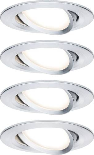 Paulmann Coin Slim LED-Einbauleuchte 4er Set LED LED fest eingebaut 18W Aluminium (gebürstet) von Paulmann