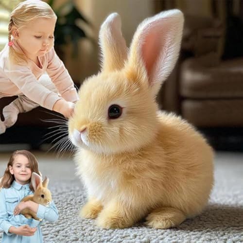 Bunny Mein Realistisches Kaninchen, Realistisches Kaninchen Spielzeug, Interaktive Easter Robot Rabbit Toys Plüschfigur | Niedlicher Stoffhase, Jumping, Twitching, and Shaking Ears Bunny Mein Realistisches Kaninchen, Realistisches Kaninchen Spielzeug, Interaktive Easter Robot Rabbit Toys Plüschfigur | Niedlicher Stoffhase, Jumping, Twitching, and Shaking Ears von Pavsicgn