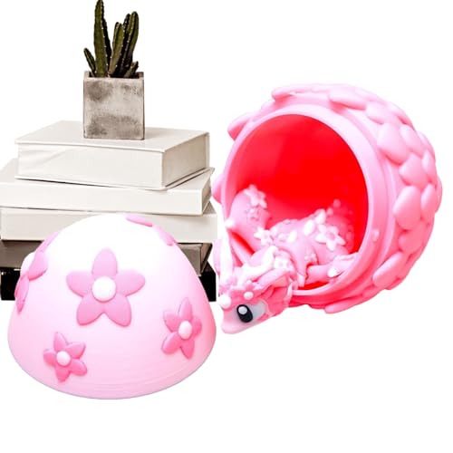 Pavsicgn 3D Gedruckter Drache | Lebendiger Drache Mit Ei | Artikuliertes Bewegliches Modell Tier Spielzeug Deko | Für Schreibtisch Arbeitsplatz Schule Erwachsene Jugendliche von Pavsicgn