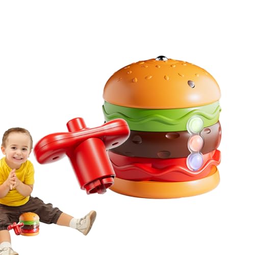 Pavsicgn Battling Top Spielzeug - Leuchtender Hamburger,Interaktives Balance-Spielzeug Mit Musik, Tragbares Reisespiel Als Lernspielzeug & Geschenkidee Pavsicgn Battling Top Spielzeug - Leuchtender Hamburger,Interaktives Balance-Spielzeug Mit Musik, Tragbares Reisespiel Als Lernspielzeug & Geschenkidee von Pavsicgn
