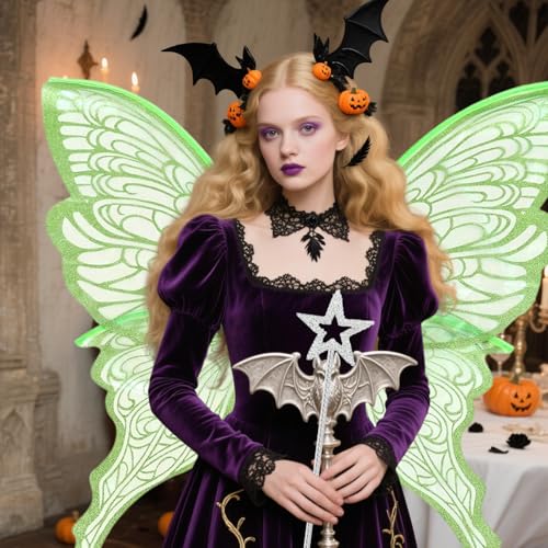 Pavsicgn Flügel Kostüm, Feenflügel Erwachsene Frauen, Schmetterling Kostümflügel Für Halloween, Eintauchende Urlaubskleidungskleidung von Pavsicgn