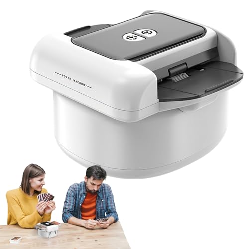 Pavsicgn Kartenmischer Automat - Wiederaufladbarer Leiser Kartenmischer Für 2 Decks,Lautloses Kartengerät Für Zuhause Kinderzimmer Reise & Familienfeiern von Pavsicgn