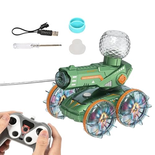 Pavsicgn RC Auto - RC-Fahrzeug Für Land & Wasser - Fernsteuerung Mit Geschwindigkeitsregelung & Wasserspritze Für Drifting, Rennen, Klettern In Garten, Pool Und Drinnen von Pavsicgn