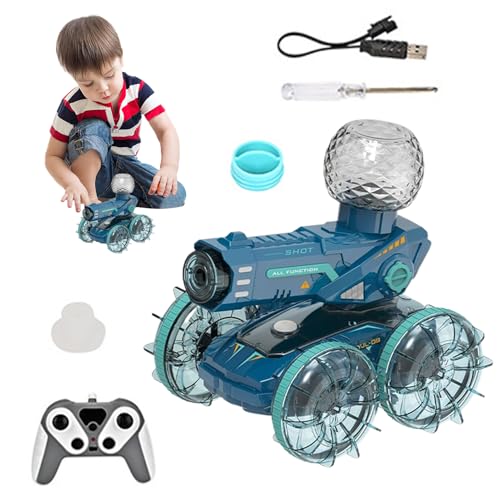 Pavsicgn RC Auto - RC Gelände- und Wasserfahrzeug,LED-Fernsteuerung mit Wasserspritzer für Felsengelände Indoor Drifting Outdoor - und Poolrennen Langstrecken- von Pavsicgn