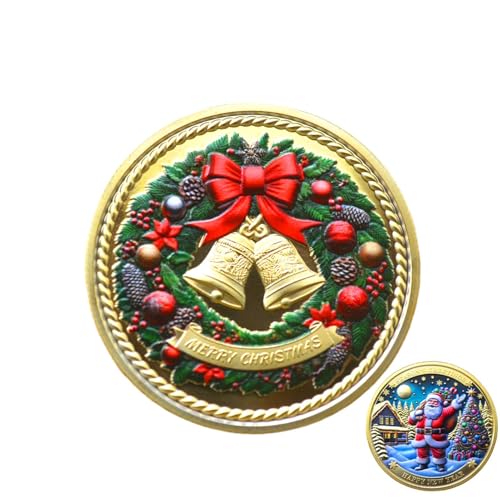 Pavsicgn Weihnachts-Souvenirmünze, Weihnachtsmünze,Weihnachtsmann-Souvenirmünze - Weihnachtsmann-Münze, Weihnachtsmann-Gedenk-Souvenirmünze für das Feiertagsfest von Pavsicgn